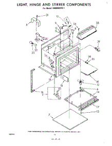 07 - Light, Hinge And Stirrer parts for Whirlpool Range RHM988PW1 from AppliancePartsPros.com