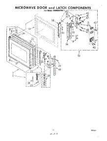 10 - Microwave Door And Latch , Lit / Optional parts for Whirlpool Range RHM988PW1 from AppliancePartsPros.com