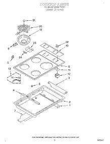 02 - Cooktop parts for Whirlpool Range RS630PXYH1 from AppliancePartsPros.com