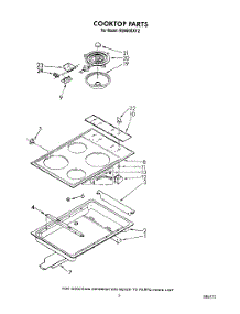 03 - Cooktop, Lit / Optional parts for Whirlpool Range RS660BXV2 from AppliancePartsPros.com