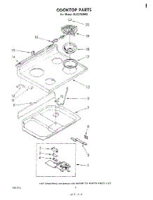 06 - Cooktop parts for Whirlpool Range RJE3750W0 from AppliancePartsPros.com