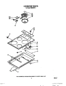 03 - Cooktop parts for Whirlpool Range RS630PXV1 from AppliancePartsPros.com