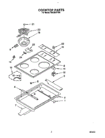 03 - Cooktop parts for Whirlpool Range RS6305XYW0 from AppliancePartsPros.com
