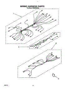 06 - Wiring Harness parts for Whirlpool Range RS6305XYW0 from AppliancePartsPros.com