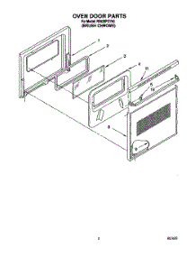 04 - Oven Door parts for Whirlpool Range RS630PXYH4 from AppliancePartsPros.com