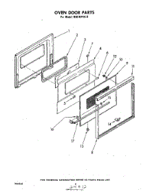 04 - Oven Door , Literature And Optional parts for Whirlpool Range RS630PXK0 from AppliancePartsPros.com