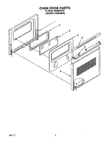 04 - Oven Door parts for Whirlpool Range RS630PXYH2 from AppliancePartsPros.com