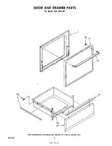 02 - Door And Drawer parts for Whirlpool Range RJE3021W1 from AppliancePartsPros.com