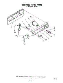 03 - Control Panel parts for Whirlpool Range RJE3021W1 from AppliancePartsPros.com