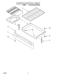 04 - Drawer & Broiler parts for Whirlpool Range RF314PXGW0 from AppliancePartsPros.com