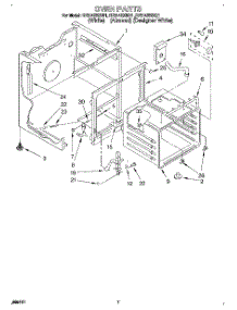 05 - Oven parts for Whirlpool Range RF314BXBN1 from AppliancePartsPros.com