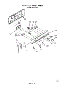 03 - Control Panel parts for Whirlpool Range RF3100XVW3 from AppliancePartsPros.com