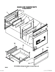 05 - Door And Drawer parts for Whirlpool Range RF363PXVT1 from AppliancePartsPros.com