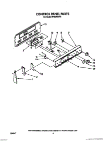 03 - Control Panel parts for Whirlpool Range RF363PXVT2 from AppliancePartsPros.com