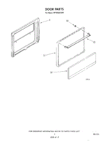06 - Door parts for Whirlpool Range RF3000XVW0 from AppliancePartsPros.com