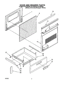 03 - Door And Drawer parts for Whirlpool Range RF314BXBQ0 from AppliancePartsPros.com