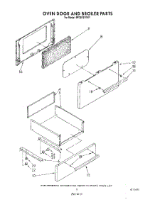 04 - Oven Door And Broiler parts for Whirlpool Range RF3010XVW1 from AppliancePartsPros.com