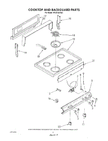 05 - Cook Top And Back Guard parts for Whirlpool Range RF3010XVW1 from AppliancePartsPros.com