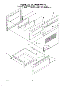 05 - Door And Drawer, Literature parts for Whirlpool Range RF330PXDW0 from AppliancePartsPros.com