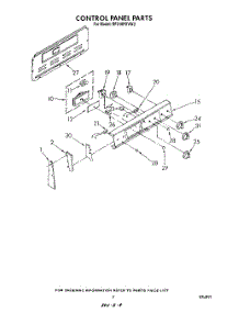 03 - Control Panel parts for Whirlpool Range RF310PXVW3 from AppliancePartsPros.com