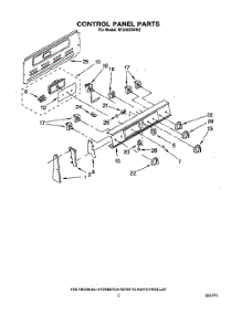 03 - Control Panel parts for Whirlpool Range RF3105XXW2 from AppliancePartsPros.com
