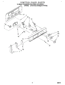 02 - Control Panel parts for Whirlpool Range RF314BXBW1 from AppliancePartsPros.com