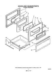 06 - Door And Drawer parts for Whirlpool Range RF3365XWW2 from AppliancePartsPros.com