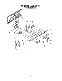 02 - Control Panel parts for Whirlpool Range RF3305XXW2 from AppliancePartsPros.com