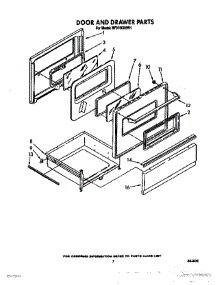 06 - Door And Drawer parts for Whirlpool Range RF3100XVW1 from AppliancePartsPros.com