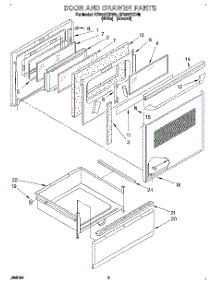 03 - Door And Drawer parts for Whirlpool Range RF363PXDN0 from AppliancePartsPros.com
