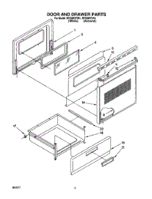 05 - Door And Drawer, Lit / Optional parts for Whirlpool Range RF330PXYW1 from AppliancePartsPros.com