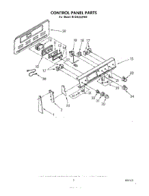 03 - Control Panel parts for Whirlpool Range RF365EXPW0 from AppliancePartsPros.com