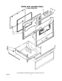04 - Door And Drawer parts for Whirlpool Range RF365EXPW0 from AppliancePartsPros.com