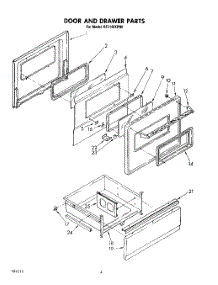 04 - Door And Drawer parts for Whirlpool Range RF3140XPN0 from AppliancePartsPros.com