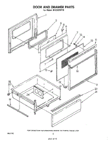 04 - Door And Drawer parts for Whirlpool Range RF333PXPT0 from AppliancePartsPros.com