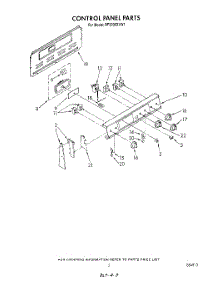 03 - Control Panel parts for Whirlpool Range RF3300XVW1 from AppliancePartsPros.com