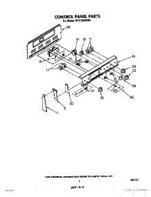 03 - Control Panel parts for Whirlpool Range RF3120XPW0 from AppliancePartsPros.com