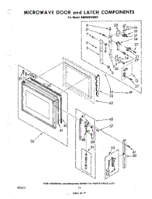 08 - Microwave Door And Latch parts for Whirlpool Range RM955PXKW0 from AppliancePartsPros.com