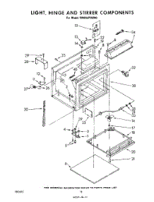 10 - Light, Hinge And Stirrer , Literature parts for Whirlpool Range RM955PXKW0 from AppliancePartsPros.com