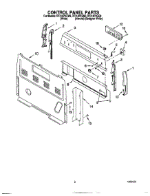 02 - Control Panel parts for Whirlpool Range RF314PXGQ0 from AppliancePartsPros.com
