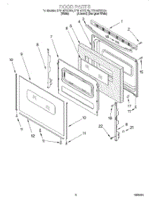 05 - Door, Lit / Optional parts for Whirlpool Range RF314PXGQ0 from AppliancePartsPros.com