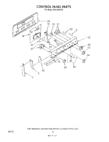 06 - Control Panel parts for Whirlpool Range RF313PXVT0 from AppliancePartsPros.com