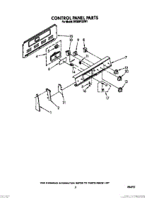 03 - Control Panel parts for Whirlpool Range RF330PXXW1 from AppliancePartsPros.com