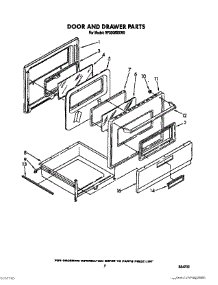 06 - Door And Drawer parts for Whirlpool Range RF3305XXW0 from AppliancePartsPros.com