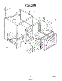 05 - Oven parts for Whirlpool Range RF332BXPW0 from AppliancePartsPros.com