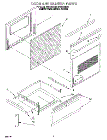 03 - Door And Drawer parts for Whirlpool Range RF314BBDQ0 from AppliancePartsPros.com