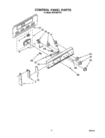 02 - Control Panel parts for Whirlpool Range RF310BXYW1 from AppliancePartsPros.com