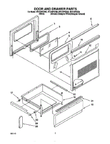 04 - Door And Drawer parts for Whirlpool Range RF310PXDW0 from AppliancePartsPros.com