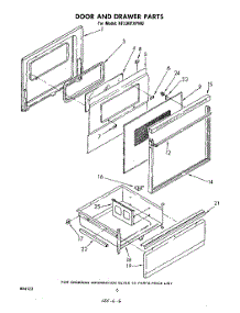 04 - Door And Drawer parts for Whirlpool Range RF330PXPW0 from AppliancePartsPros.com