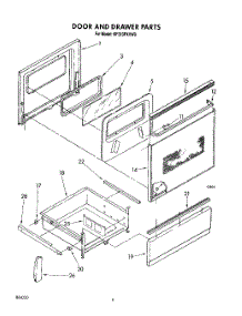 05 - Door And Drawer parts for Whirlpool Range RF310PXVN0 from AppliancePartsPros.com